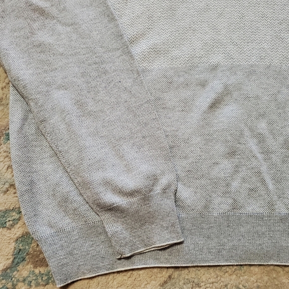 Perry Ellis Men's V-Neck Pullover Sweater Cotton Blend Grey Size XL. NWT - Picture 3 of 4